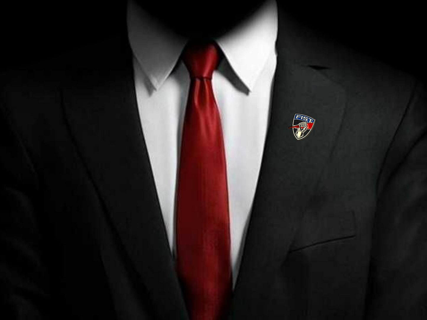 Colored shield lapel pin