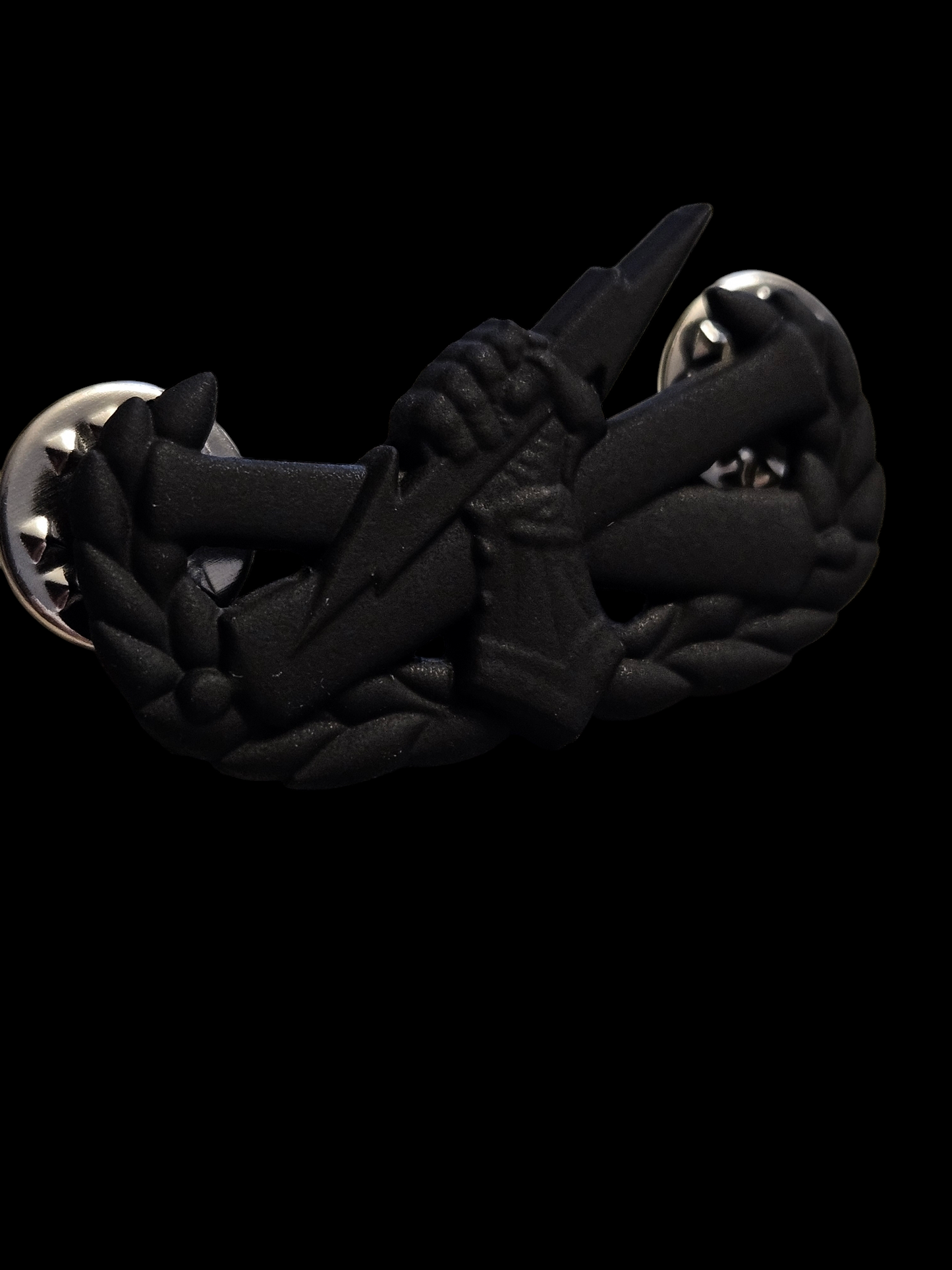 Black "pin on" fist badge