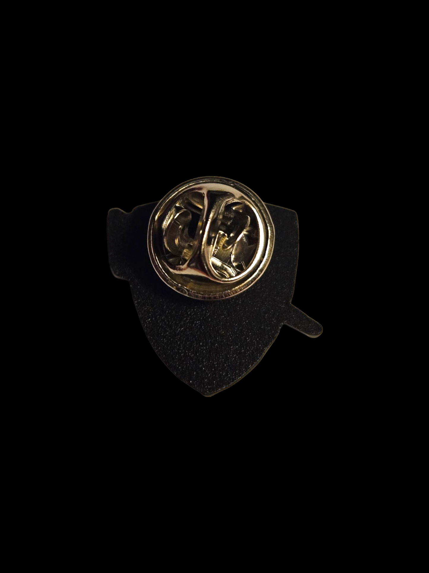 Black shield lapel pin
