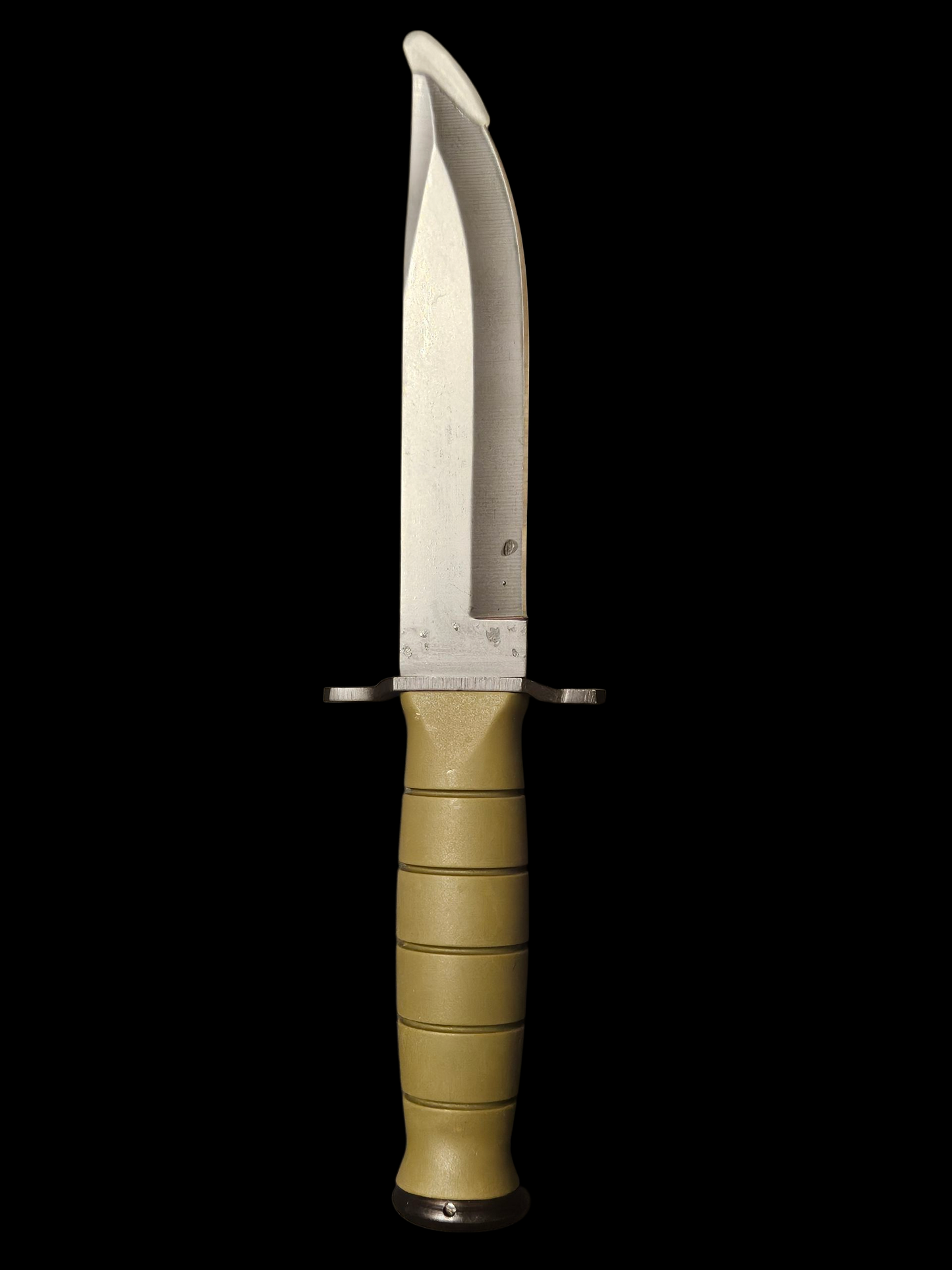 Custom laser engraved knife green