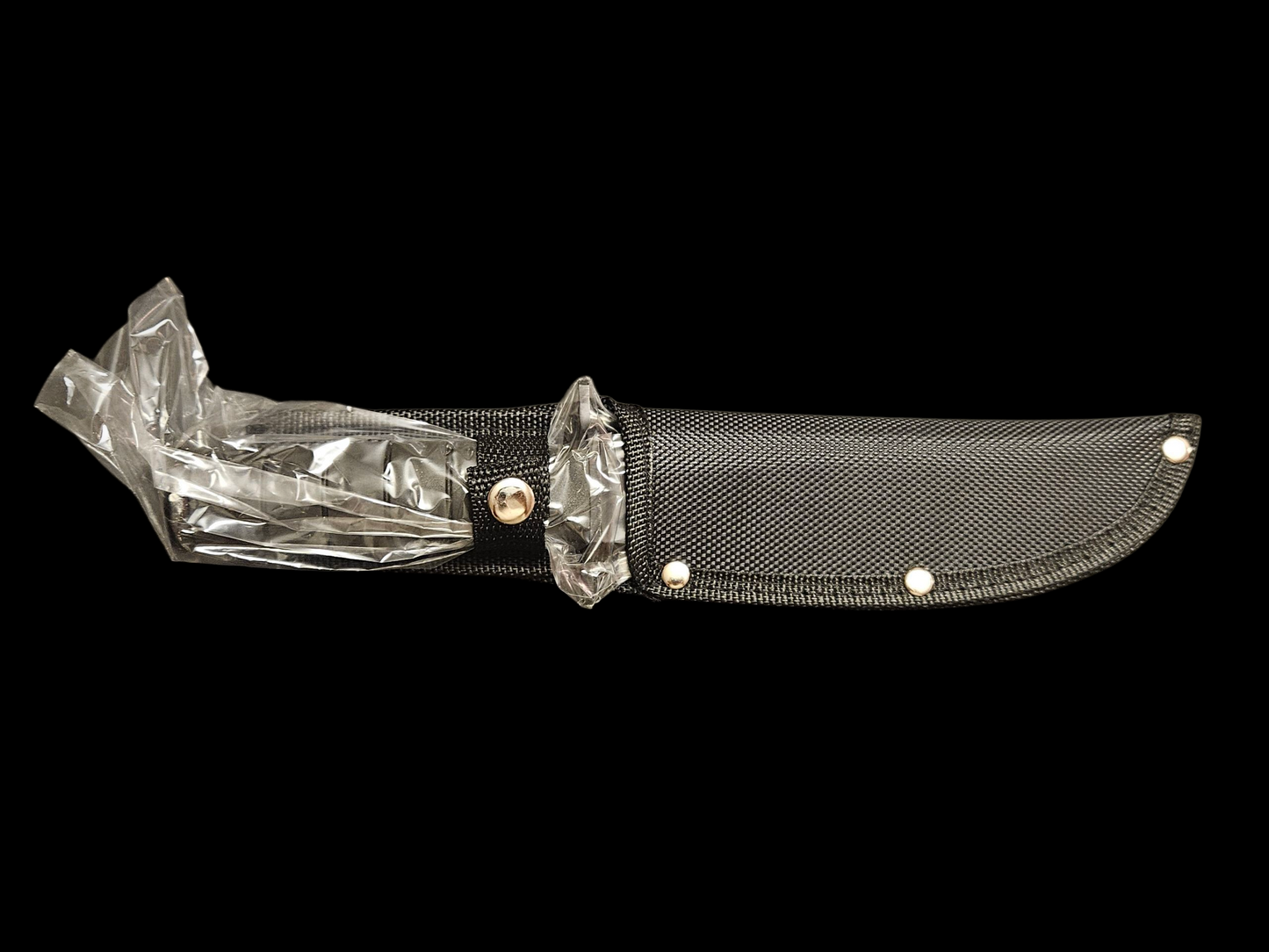 Custom laser engraved knife black