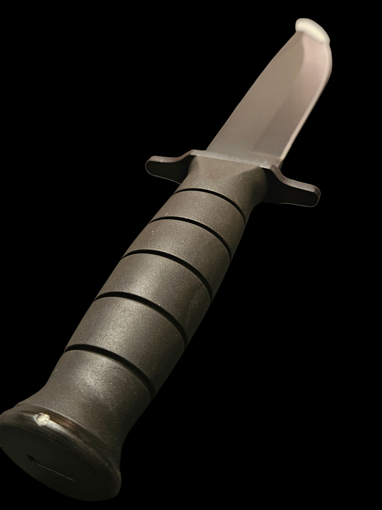 Custom laser engraved knife black