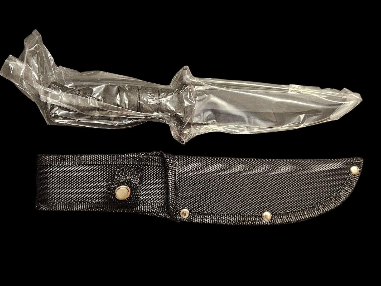 Custom laser engraved knife black
