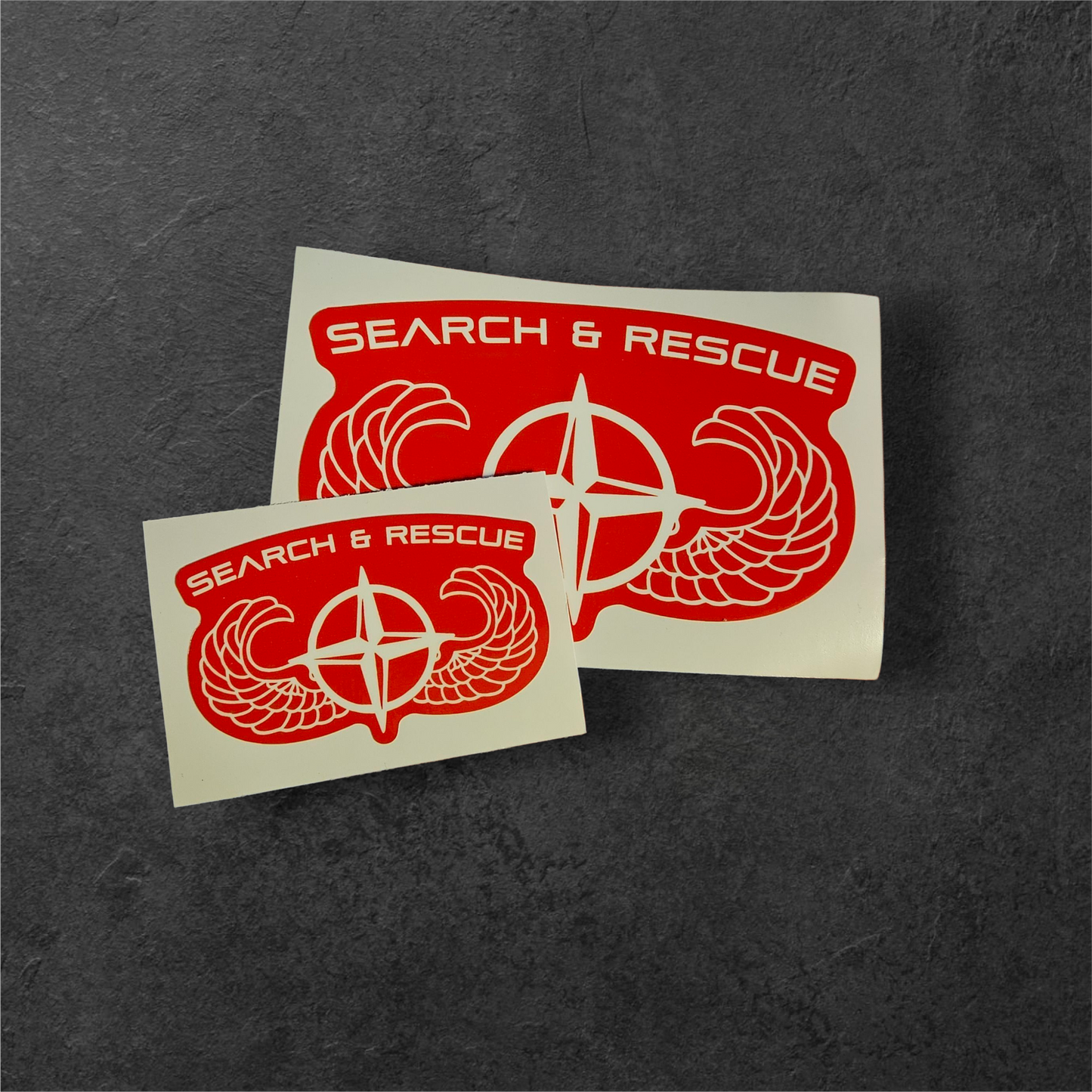 SAR weatherproof decals
