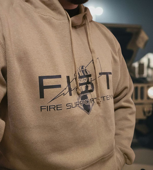 Brown Coyote Fist Teams Hoodie