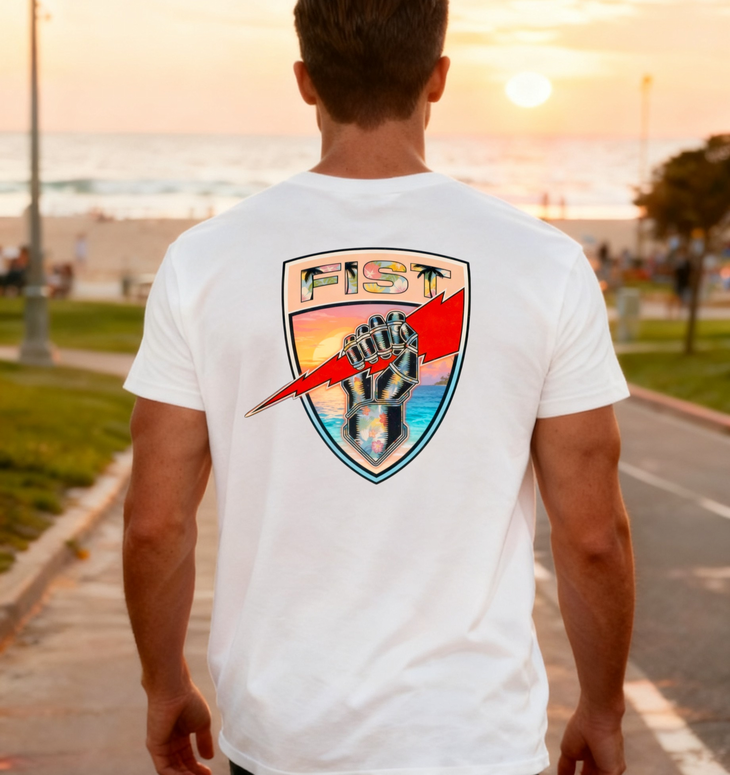 Tropical vibes tee des2 white