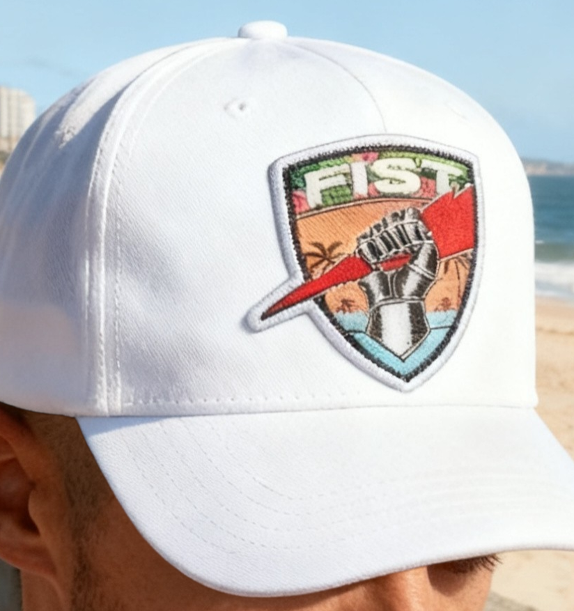 Tropical vibes fist shield patch