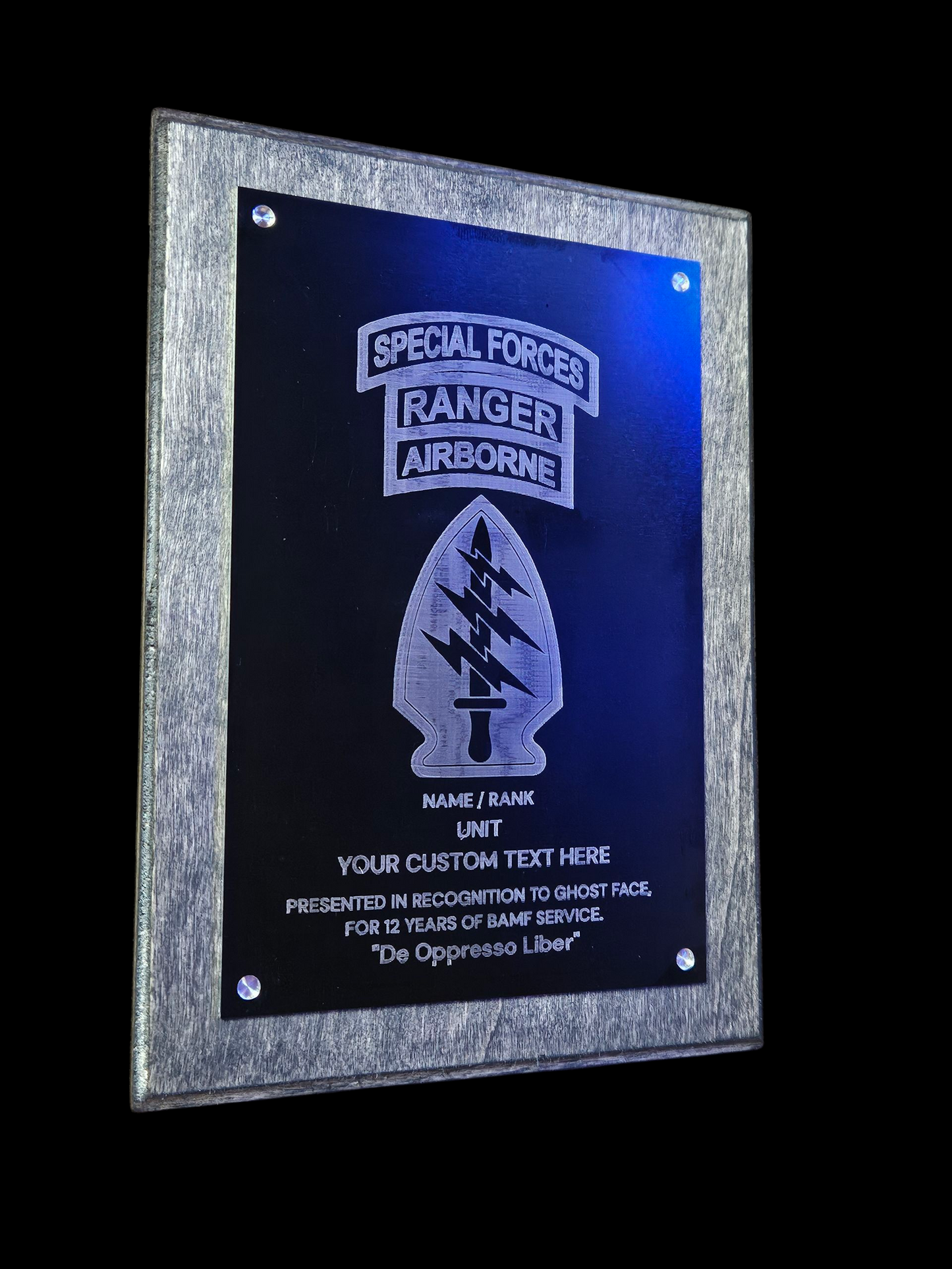 Large custom plaque