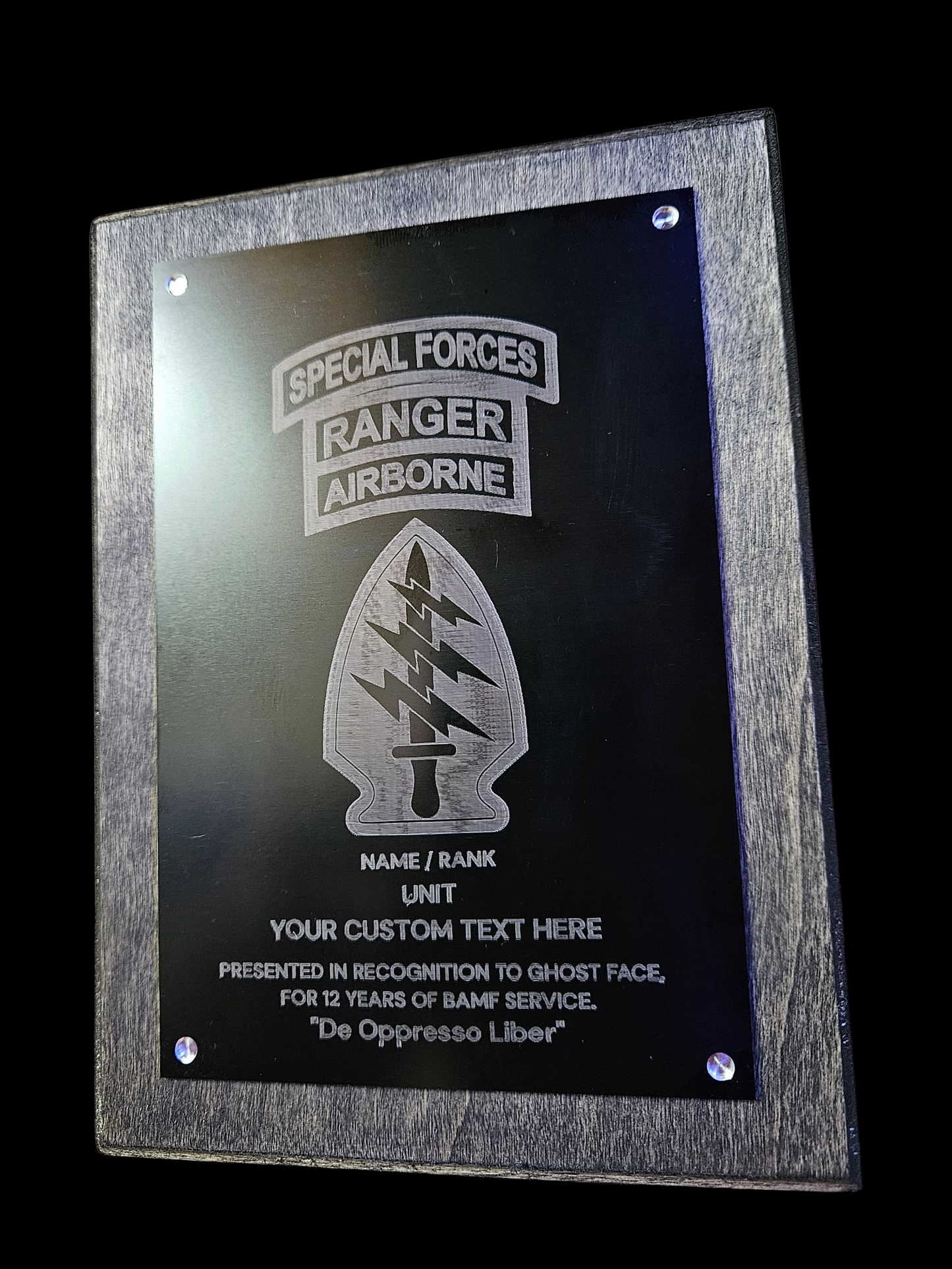 Large custom plaque