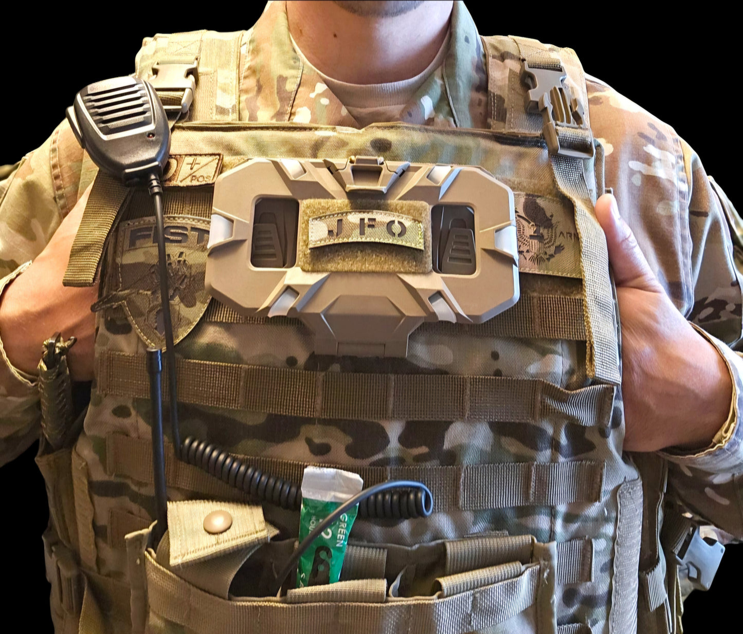 Hands free land nav chest rig