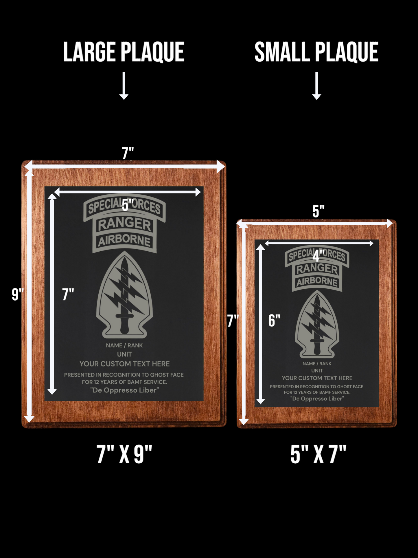 Large custom plaque