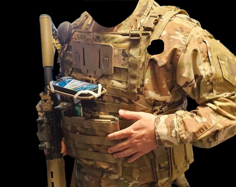 Hands free land nav chest rig