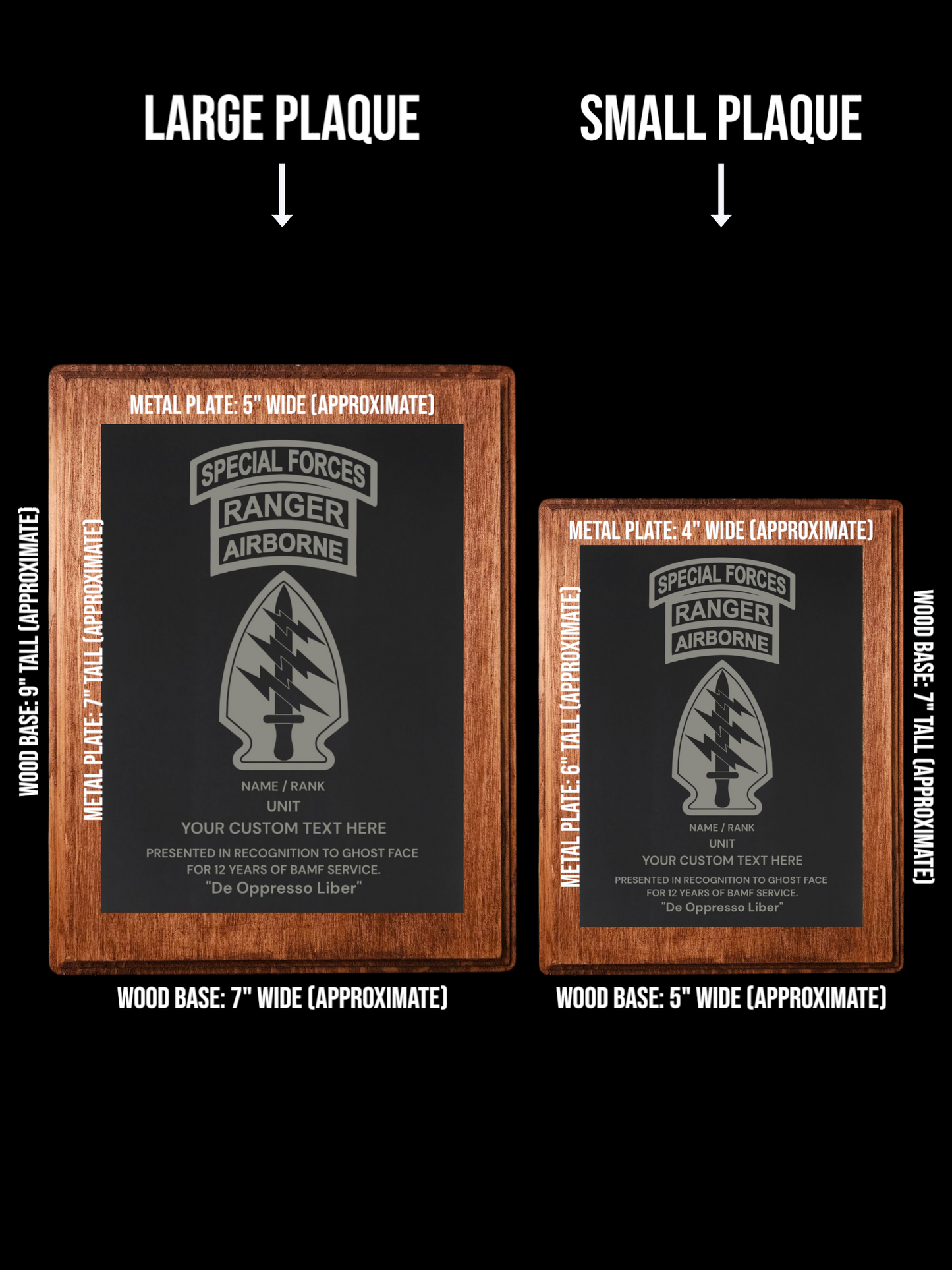 Large custom plaque