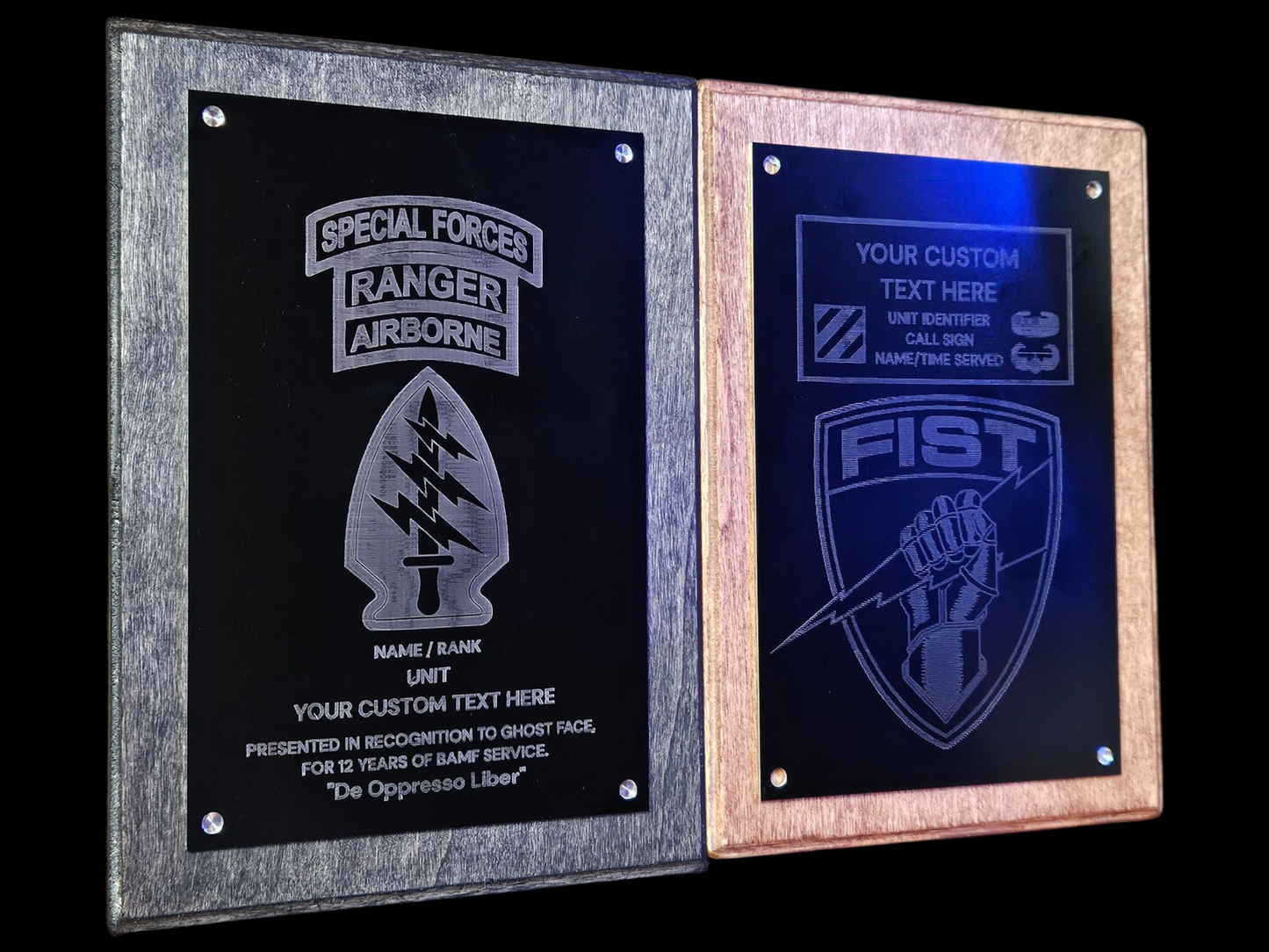 Large custom plaque