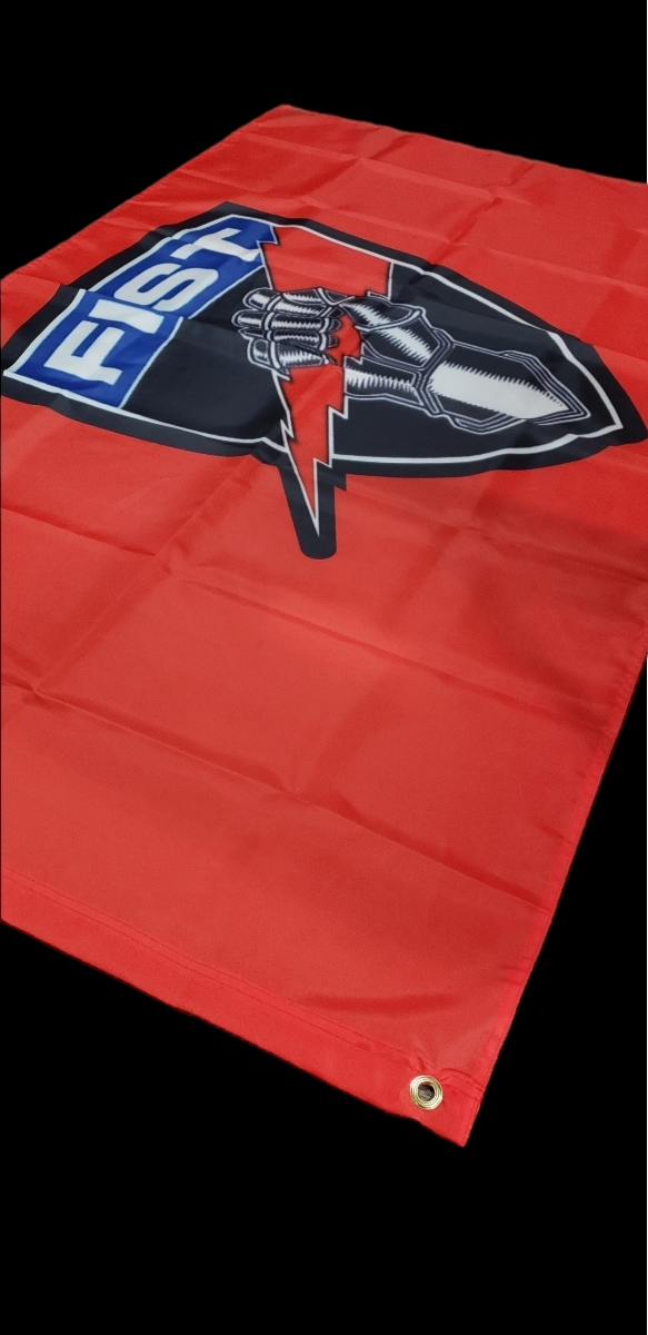 Red fist flags 3'x5'