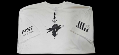 WHITE FIST LIGHTENING T-SHIRT