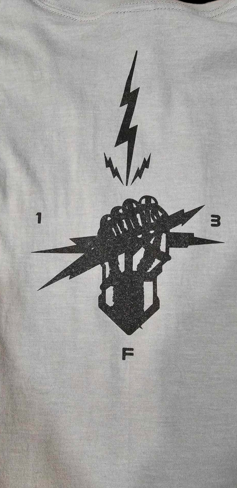 GRAY FIST LIGHTENING T-SHIRT