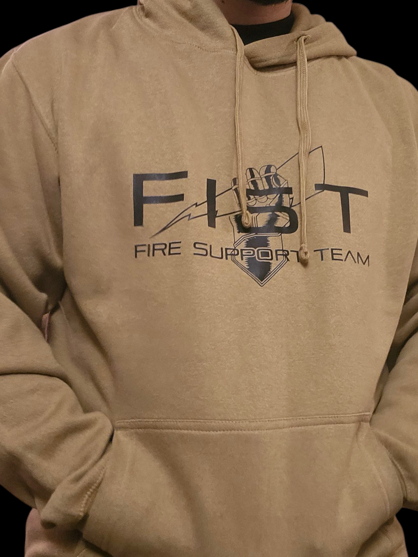 Brown Coyote Fist Teams Hoodie