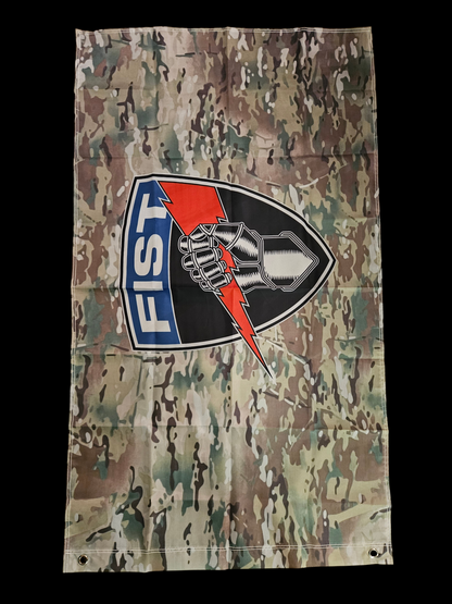 Multicam colored shield flag