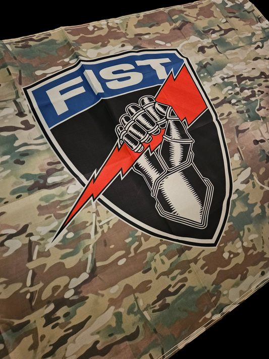 Multicam colored shield flag