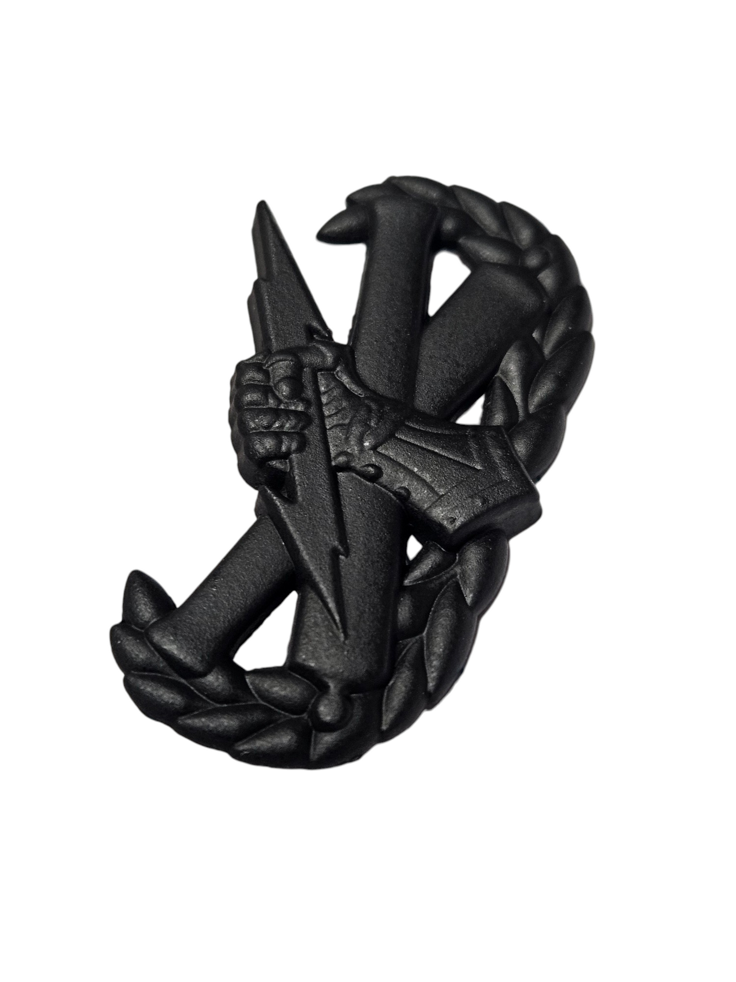 Black "pin on" fist badge