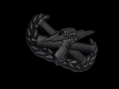 Black "pin on" fist badge