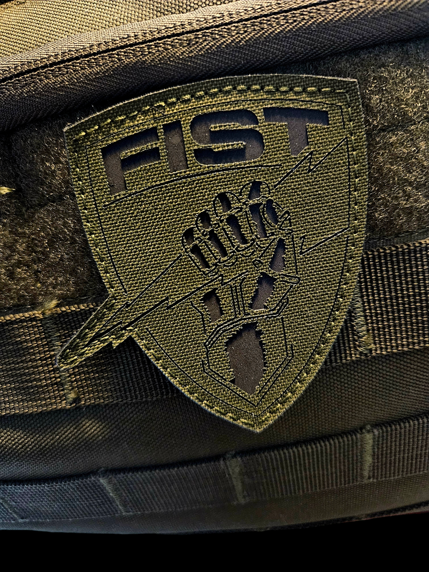 OD green fist shield ir patch