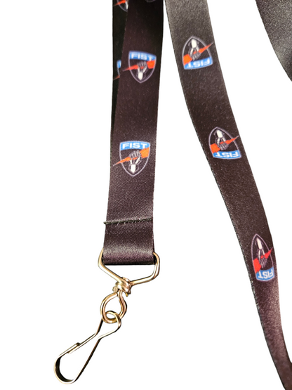 Black fist shield Lanyard