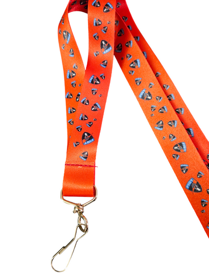 Red fist shield lanyard