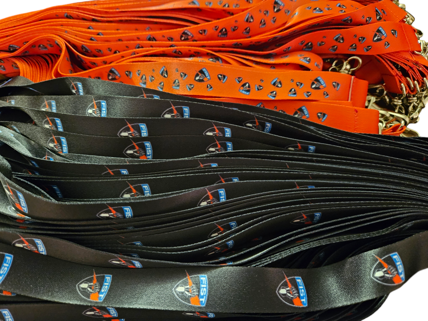 Black fist shield Lanyard