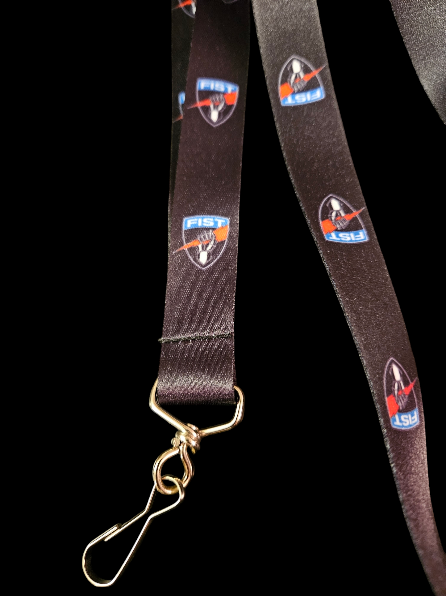 Black fist shield Lanyard