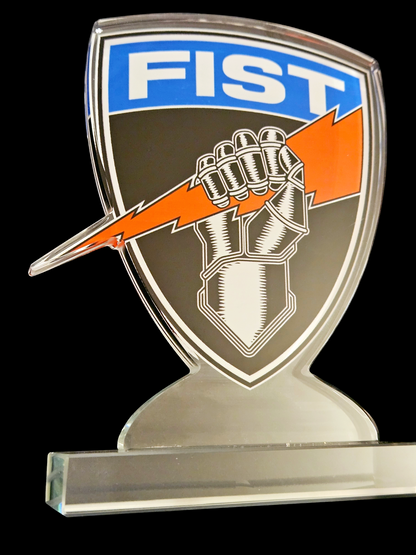 Fist award trophy