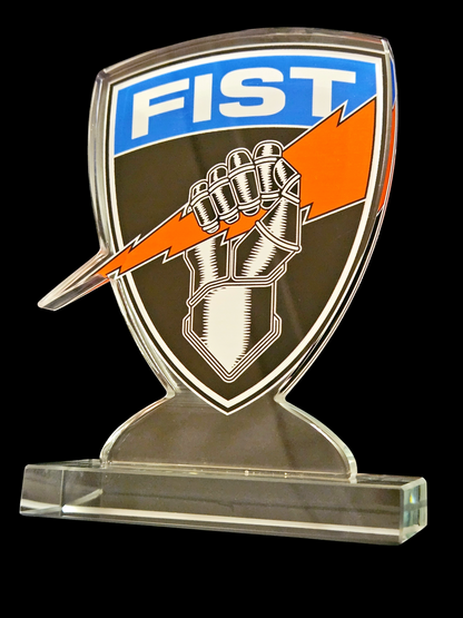 Fist award trophy