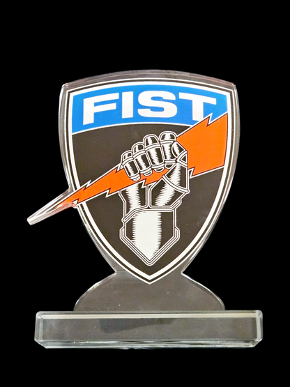 Fist award trophy