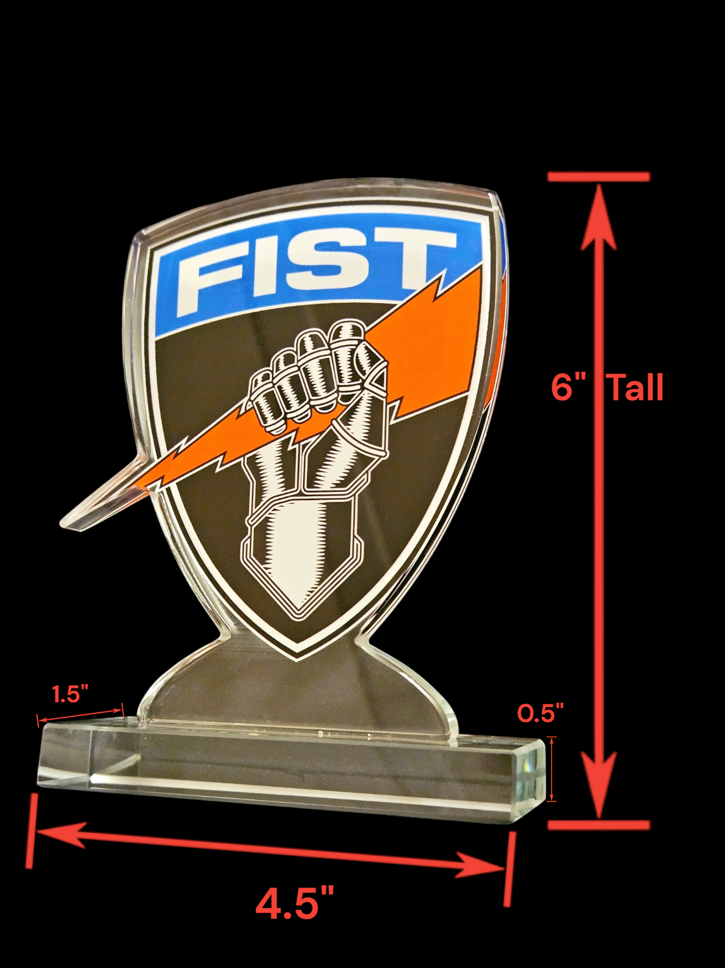 Fist award trophy