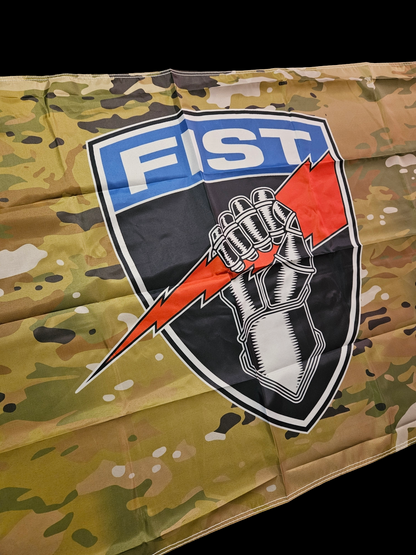 Multicam colored shield flag