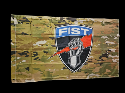 Multicam colored shield flag