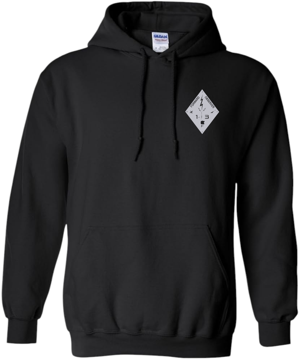 Black Hoodie fist diamond design front