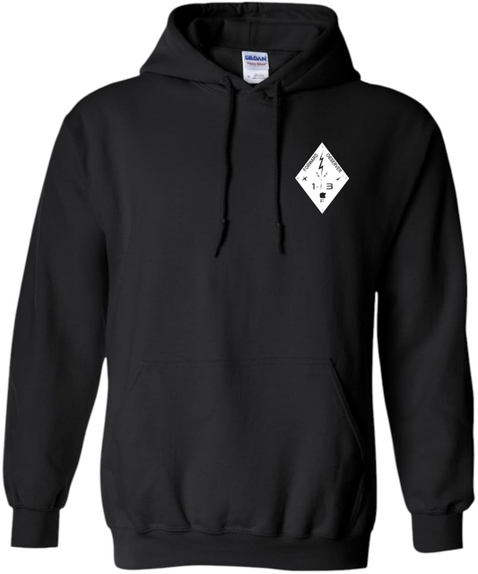 Black Hoodie fist diamond design front