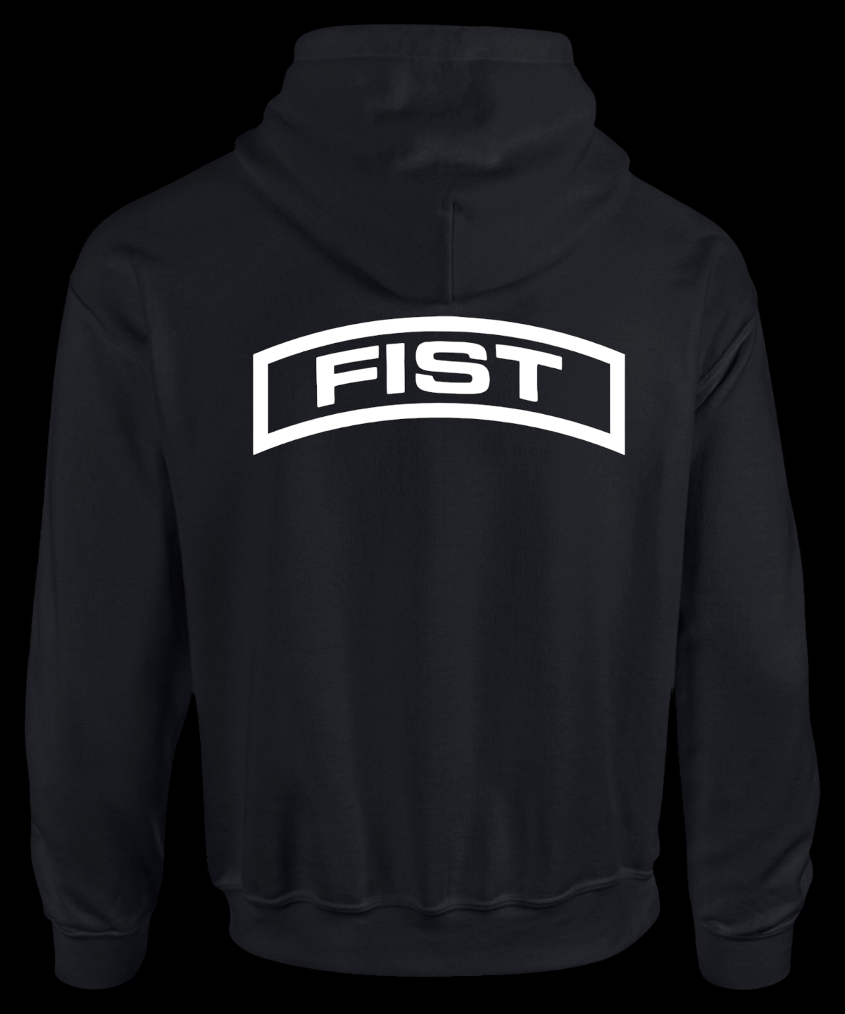 Black Hoodie fist tab back