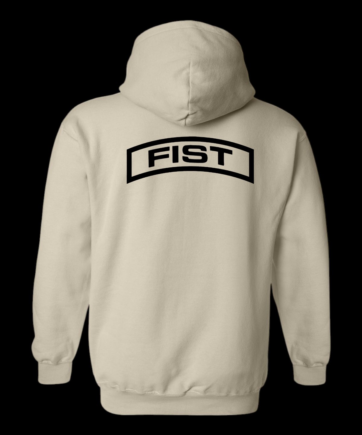 Beige Hoodie fist tab back