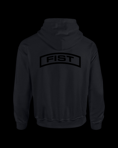 Black Hoodie fist tab back