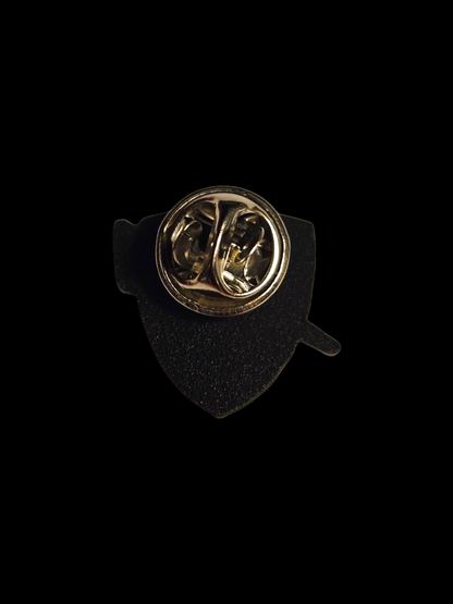 Black shield lapel pin