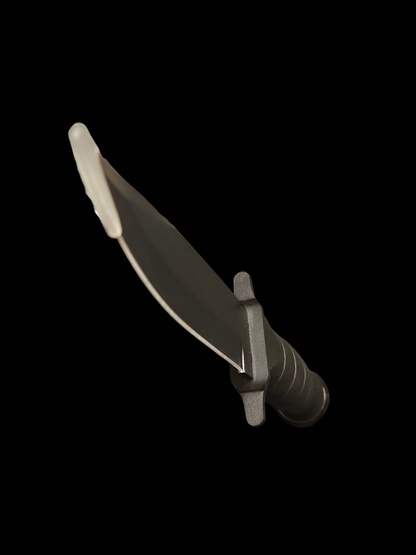 Custom laser engraved knife black