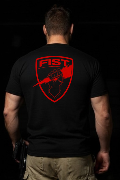 Red blackout tee
