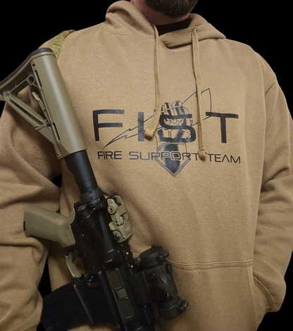 Brown Coyote Fist Teams Hoodie