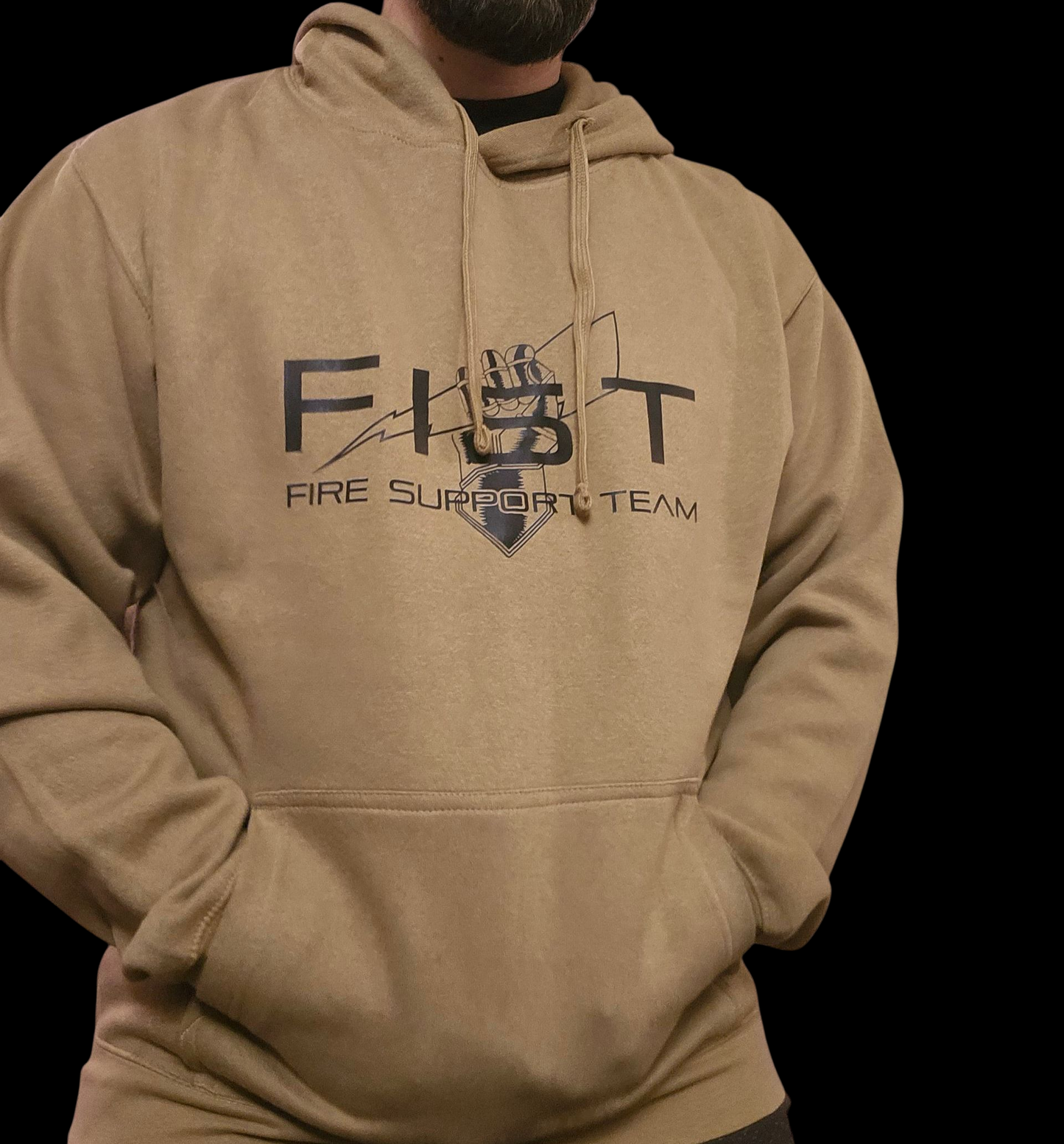 Brown Coyote Fist Teams Hoodie
