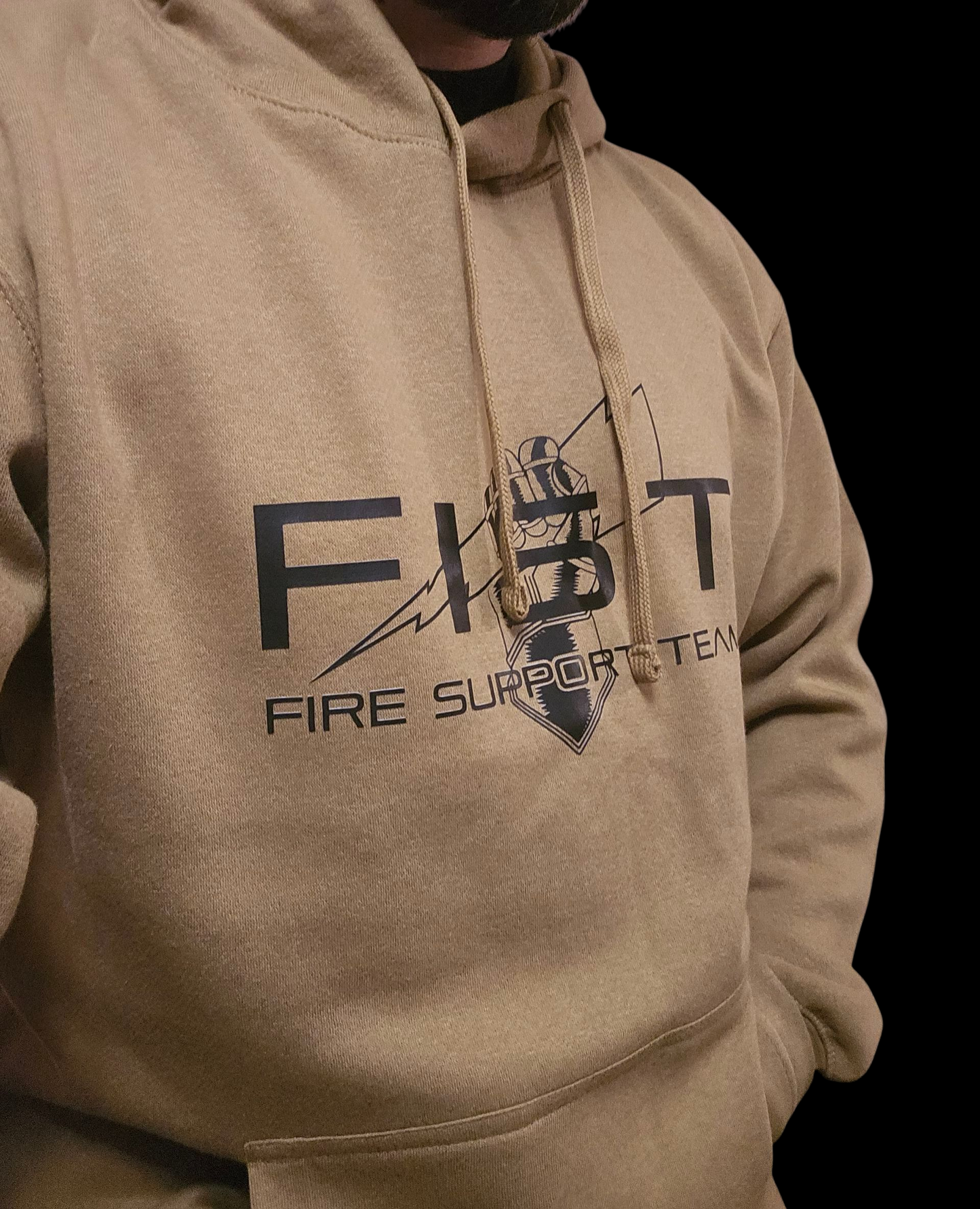 Brown Coyote Fist Teams Hoodie