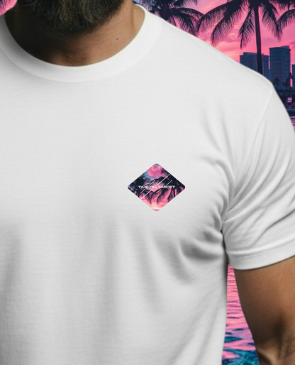 Tropical vibes tee des1 white