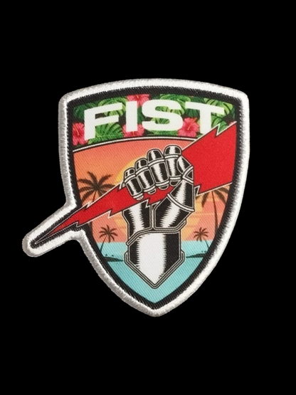 Tropical vibes fist shield patch